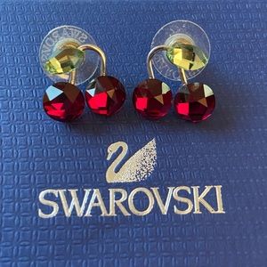 Swarovski Crystal Cherry Stud Earrings